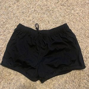 Black athletic shorts